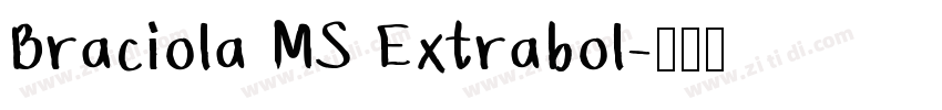 Braciola MS Extrabol字体转换